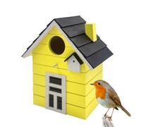 Seaside No.64 - Nichoir/abri pour petits oiseaux chanteurs comme les mésanges, les moineaux et les pinsons - Décoration intérieure & abri extérieur en plusieurs combinaisons de couleurs (jaune)