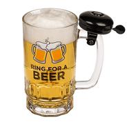 Seaside No.64 - Verre à bière Ring for a Beer avec sonnette sur la poignée à commander pour environ 500 ml de boisson préférée - Récipient dans un coffret cadeau pour le bar de la maison, comme