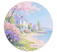Seaside Town Puzzle 1000 Pieces Cadeau Unique Building Jeu Éducatif Challenge Toy À De Qualité Supérieure Peinture Art pour Adultes Et Enfants À Partir De 12 Ans 1000pcs (67.5x67.5cm)