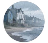 Seaside Town Puzzle 1000 Pièces Cadeau Unique Building Jeu Éducatif Défi Jouet À De Qualité Supérieure Peinture Art pour Adultes Et Enfants À Partir De 12 Ans 1000pcs (67.5x67.5cm)