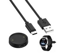 SEASJHBAY Chargeur Montre Active 2 Compatible avec Amazfit Active 2 / Bip 6, Chargeur Magnétique USB C avec Câble 100 cm, Station Recharge de Remplacement pour Montre Connectée, Socle de Charge Noir