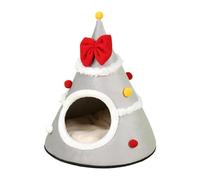 Seasonal Cat Bed - Lightweight Cat House, Puppy Bed with Christmas Tree Design, Pets Cave for Relaxation, Pet Supplies Washable Pet House, Resting Feline Beds for Indoor Warmth Use