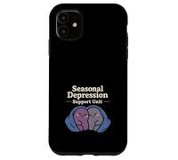 Seasonal Depression Club Sad Girl Winter Cozy Humour Coque pour iPhone 11