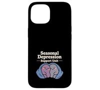 Seasonal Depression Club Sad Girl Winter Cozy Humour Coque pour iPhone 15
