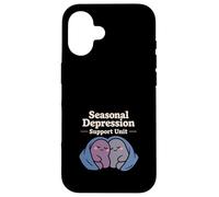Seasonal Depression Club Sad Girl Winter Cozy Humour Coque pour iPhone 16