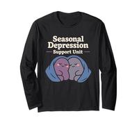 Seasonal Depression Club Sad Girl Winter Cozy Humour Manche Longue
