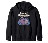 Seasonal Depression Club Sad Girl Winter Cozy Humour Sweat à Capuche