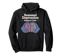 Seasonal Depression Club Sad Girl Winter Cozy Humour Sweat à Capuche