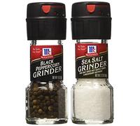 Seasoning Bundle - 2 Items: McCormick's Sea Salt Grinder 2.12 Oz. and McCormick's Black Peppercorn Grinder 1.0 Oz. by McCormicks