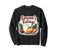 Season's Eatings, Une fête de Noël Amusante avec du Lait et des Biscuits Sweatshirt