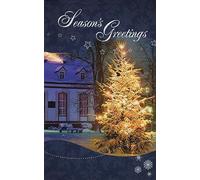 Season's Greetings Card Carte de vœux de Noël Motif sapin de Noël enneigé - Meilleurs vœux pour une joyeuse saison des fêtes et une nouvelle année prometteuse