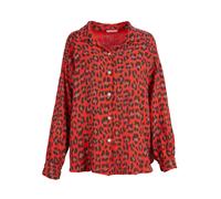 Seasons of April Chemisier 'Leo Queen' beige foncé / rouge / noir, Taille XS-XL