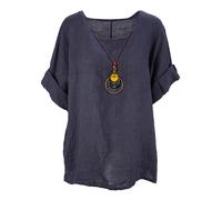 Seasons of April Chemisier 'Lina' bleu foncé, Taille XS-XL