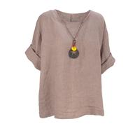 Seasons of April Chemisier 'Lina' taupe, Taille XS-XL