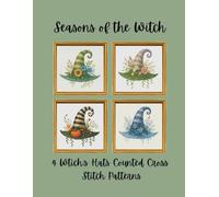 Seasons of the Witch: 4 Witch's Hats Counted Cross Stitch Patterns