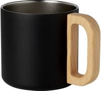 Seasons - Tasse à café "Bjorn", Unicolore, acier inoxydable, 360ml PF4142 (taille unique) (Noir)
