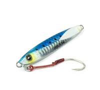 Seaspin Leppa 28 Slim - Leurre Artificiel pour la Pêche au Spinning, Casting Metal Jig 79 mm 28 g - Centre de Gravité Bas, Écarts Latéraux en Jerk - Assist et Hameçon BKK #1 SAR