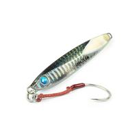 Seaspin Leppa 28 Slim - Leurre Artificiel pour la Pêche au Spinning, Casting Metal Jig 79 mm 28 g - Centre de Gravité Bas, Écarts Latéraux en Jerk - Assist et Hameçon BKK #1 ACC