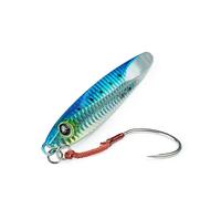 Seaspin Leppa 77 Slim - Leurre Artificiel pour la Pêche au Spinning, Casting Metal Jig 115 mm 77 g - Centre de Gravité Bas, Assist et Hameçon BKK #3/0 - pour Sérioles Mérous Coryphènes SAR