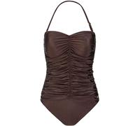 Seaspray Seaspray Leila Bandeau Ruched Brown Swimsuit