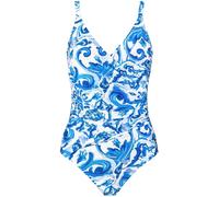 Seaspray Seaspray Sky Blue Long Length Olympia Mock Wrap Swimsuit