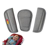 Seat Belts Shoulder Pads - Soft Cars Seats Strap Covers 3pcs Set, Comfort Cushion Protector For Pushchair Child Safety Belt Accessories | Suitable For Infant Stroller Car Travel Harness Suppor