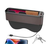 Seat Crevice Storage - LED Lighted USB Charger Port Space-Saving