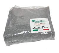 Seat Flor SRL® Sable coloré pour décoration de vases 0,5 mm Sac de 1 kg env. (25 couleurs disponibles) (Gris)