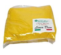 Seat Flor SRL® Sable coloré pour décoration de vases 0,5 mm Sac de 1 kg env. (25 couleurs disponibles) (Jaune)