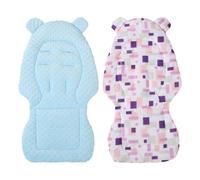 Seat Pad, Cotton Stroller Cushion, Stroller Seat Liner, (Blue/pink/gray)