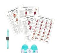 Seated Stretch Cards, Gentle Movement Guide Set, Body Alignment Posters, Flex Training Visual Pack, Daily Wellness Routine Kit, Low Activity Sheets for Caregivers, Studio, Clinic, and Rehab Use