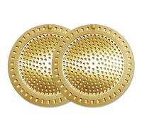 Seatery Lot de 2 Bouchons de bonde de Douche en Acier Inoxydable et Silicone Doré