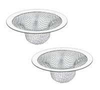 Seatery Lot de 2 filtres de vidange de Baignoire en Acier Inoxydable de 7 cm pour Baignoire, lavabo, lavabo, évier de Salle de Bain, Douche, Panier de 2,5 cm