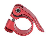 Seatpost Clamp 28.6mm | Aluminum Alloy Quick Release for Road Bicycles/Fixed Gear | Lightweight Seat Tube Clamp 39g | Weatherproof & Easy Height Adjustment (Red)
