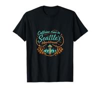 Seattle Coffee Novelty Caféine Runs in Seattles Bloodstream T-Shirt