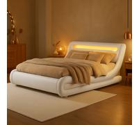 Cadre de lit Chicago de Côté Lounge : 140 x 190 cm / Blanc