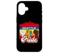 Seattle Pride Rainbow Gay Pride Flag Funny LGBT Coque pour iPhone 16