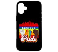 Seattle Pride Rainbow Gay Pride Flag Funny LGBT Coque pour iPhone 16 Plus