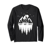Seattle Washington a créé 1853 Souvenir des Arbres des Montagnes Manche Longue