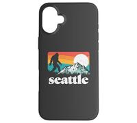 Seattle Washington Bigfoot Mountains Retro Distressed 80s Coque pour iPhone 16 Plus