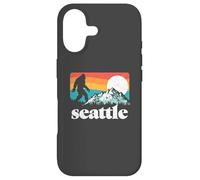 Seattle Washington Bigfoot Mountains Retro Distressed 80s Coque pour iPhone 17