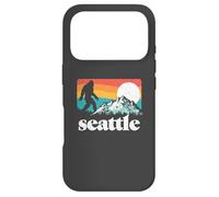 Seattle Washington Bigfoot Mountains Retro Distressed 80s Coque pour iPhone 17 Pro