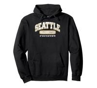 Seattle Washington coordonne Varsity Vintage Sweat à Capuche