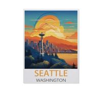 Seattle, Washington,Jigsaw Puzzles Puzzle, 1000 Pièces en Papier Adultes Puzzles, Enfants Cerveau IQ Développement Cadeau(50x70cm)-BH75