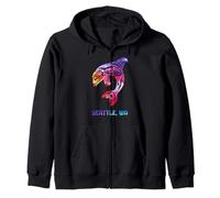 Seattle Washington Native American Orca Whale Sweat à Capuche