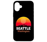Seattle Washington State USA Vintage Sunset Retro City Coque pour iPhone 16 Plus