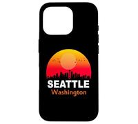 Seattle Washington State USA Vintage Sunset Retro City Coque pour iPhone 16 Pro