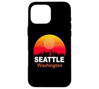 Seattle Washington State USA Vintage Sunset Retro City Coque pour iPhone 16 Pro Max