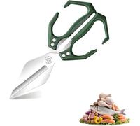 Seattleget Multifunctional Heavy-Duty Kitchen Shears, Japanese High-Carbon Steel Kitchen Scissors, 2025 New 2 in 1 Ergonomic Kitchen Scissors for Chicken, Meat, Seafood Cutting (Green)