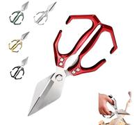 Seattleget Multifunctional Heavy-Duty Kitchen Shears, Multifunctional Heavy-Duty Kitchen Shears, Poultry Scissors with Ergonomic Handle, Ultra Sharp, for Chicken, Meat, Seafood, Bone Cutting (Red)
